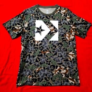 Converse Green Brown and Black Camo Tee Shirt